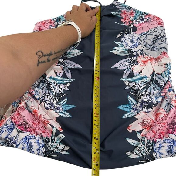Venus Greyish Blue Floral Tankini‎ - Size 12 - Picture 9 of 10